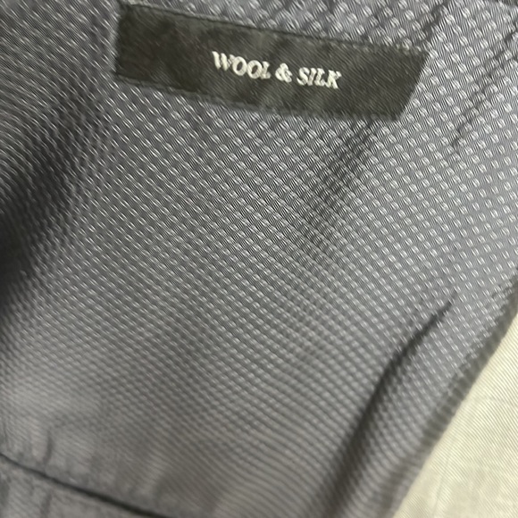 Zegna blazer 2 button 2 vent back notch lapel pick sticking 75-25% wool/silk - Picture 6 of 8